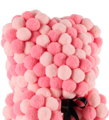 Little Teddy Pompom Bear - Pembe Mix Ponpon Ayıcık