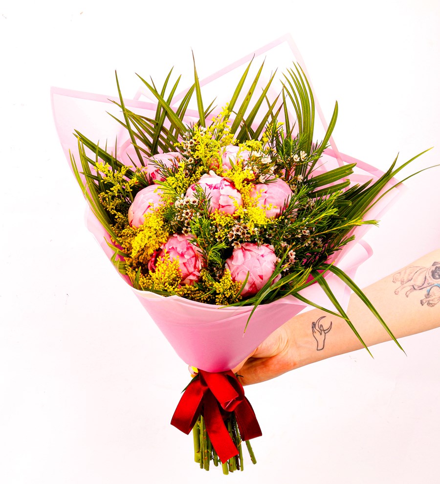 Premium My Sunshine 7'li Şakayık Buketi 