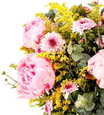 Art of Ceramic Series - Mix Şakayık (Peony) ve Krizantem Tasarım 