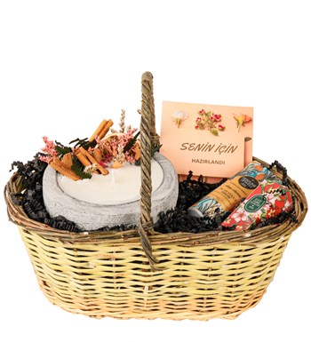 Senin İçin Hazırlandı - Kayıp Hazineler Soya Wax Mum Hediye Sepeti