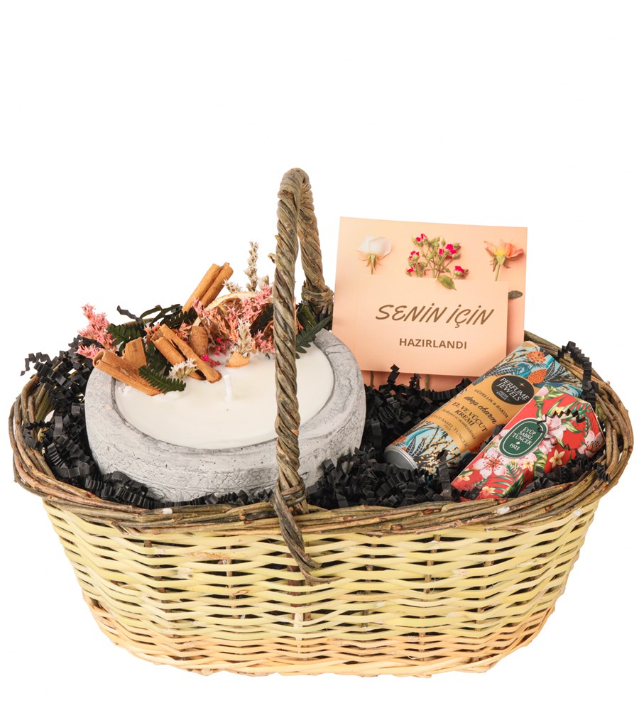 Senin İçin Hazırlandı - Kayıp Hazineler Soya Wax Mum Hediye Sepeti