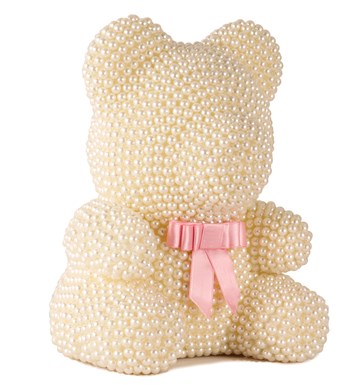 Teddy Pearl Bear - Beyaz İnci Ayıcık