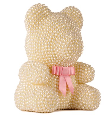 Teddy Pearl Bear - Beyaz İnci Ayıcık