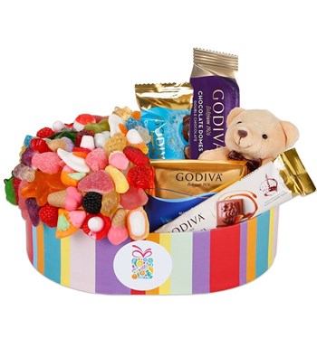 Masterpiece Gökkuşağı Peluşlu Jelly&Çikolata Kutusu v2