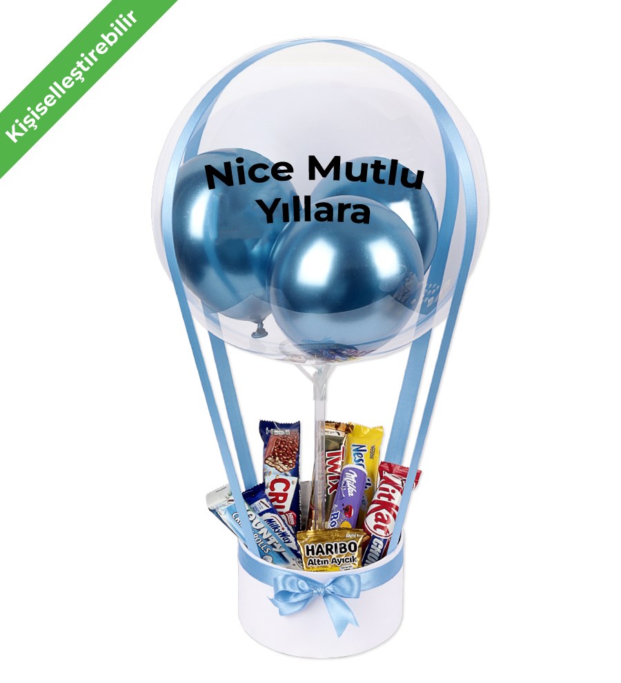 Balonlu Çikolata Kutusu v2 Mavi