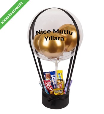 Balonlu Çikolata Kutusu v2 Siyah