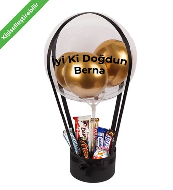 Balonlu Çikolata Siyah Kutu