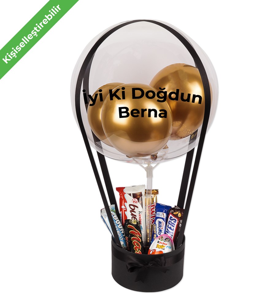 Balonlu Çikolata Siyah Kutu