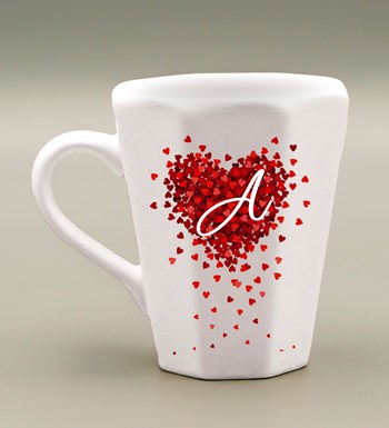 Lilyana Flowers - Kişiye Özel Beyaz Kupa & Bubble Mum & Kalp Detaylı Kar Küresi