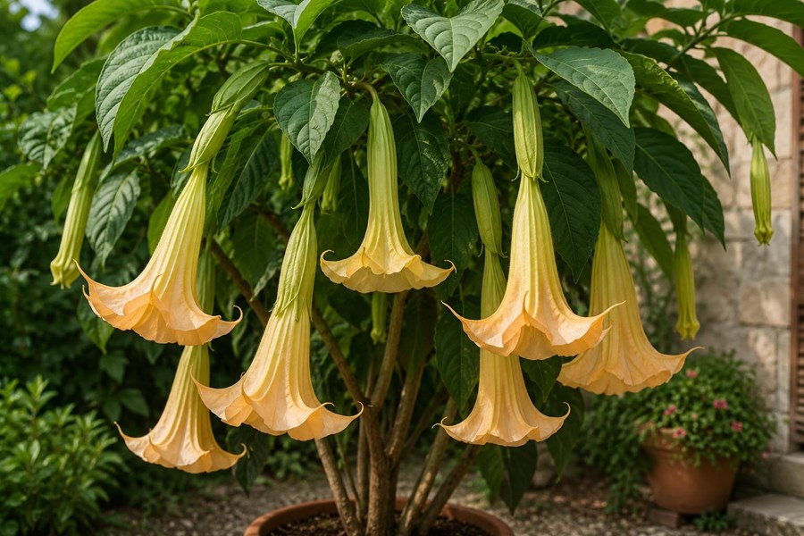 Boru Çiçeği (Brugmansia, melek trompeti)