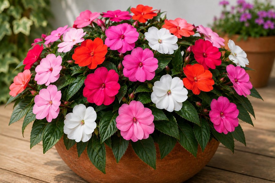 Cam Güzeli (Yeni Gine çiçeği, impatiens)