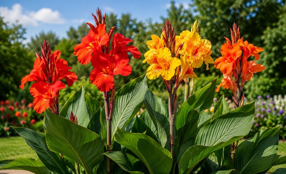 Canna (Kana çiçeği, tesbih çiçeği)