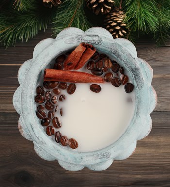 Doğal Soya Wax Sweet Candy Kahve Tarçınlı Dekoratif Mum
