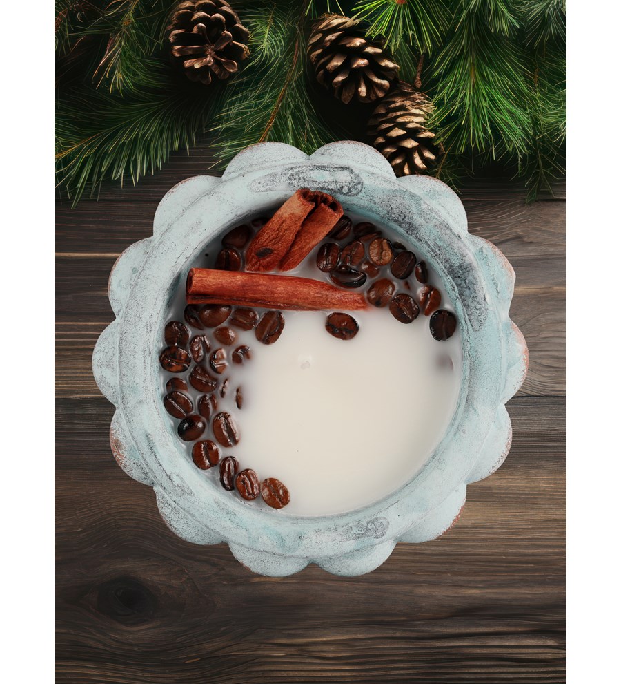 Doğal Soya Wax Sweet Candy Kahve Tarçınlı Dekoratif Mum