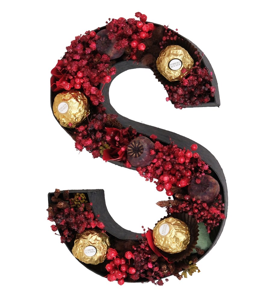 Love Rocher Çikolatalı Kişiye Özel Harf