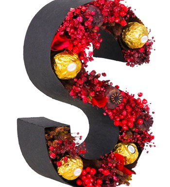 Love Rocher Çikolatalı Kişiye Özel Harf