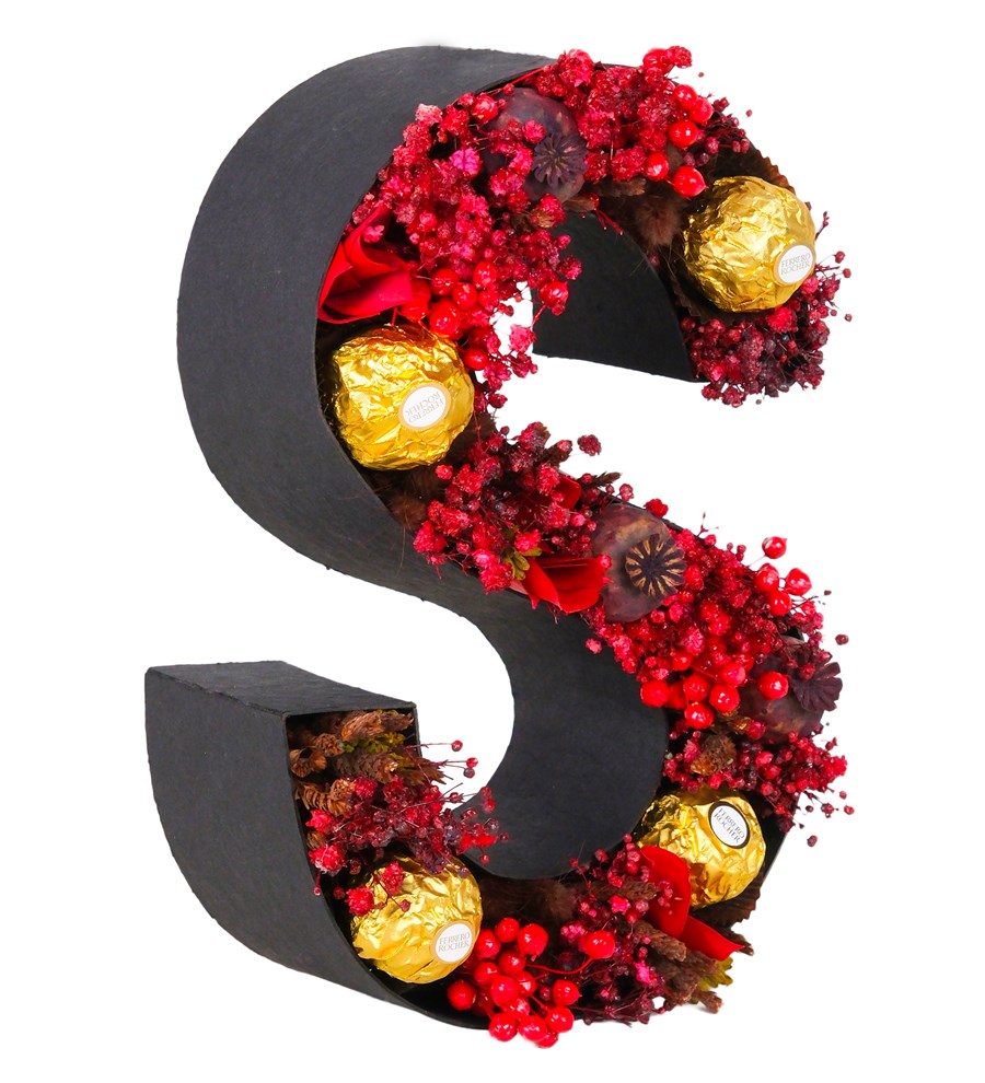 Love Rocher Çikolatalı Kişiye Özel Harf