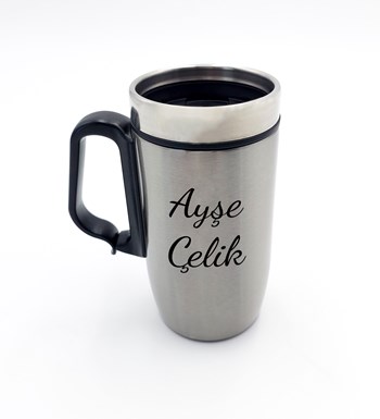 Lilyana Flowers - Kişiye Özel Çelik Bardak Termos & Defter & Plastik Kalem Hediye Seti