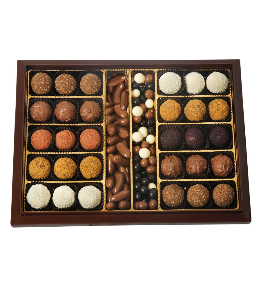 Gold Trüf Çikolata ve Draje Mix Kutu Büyük Boy