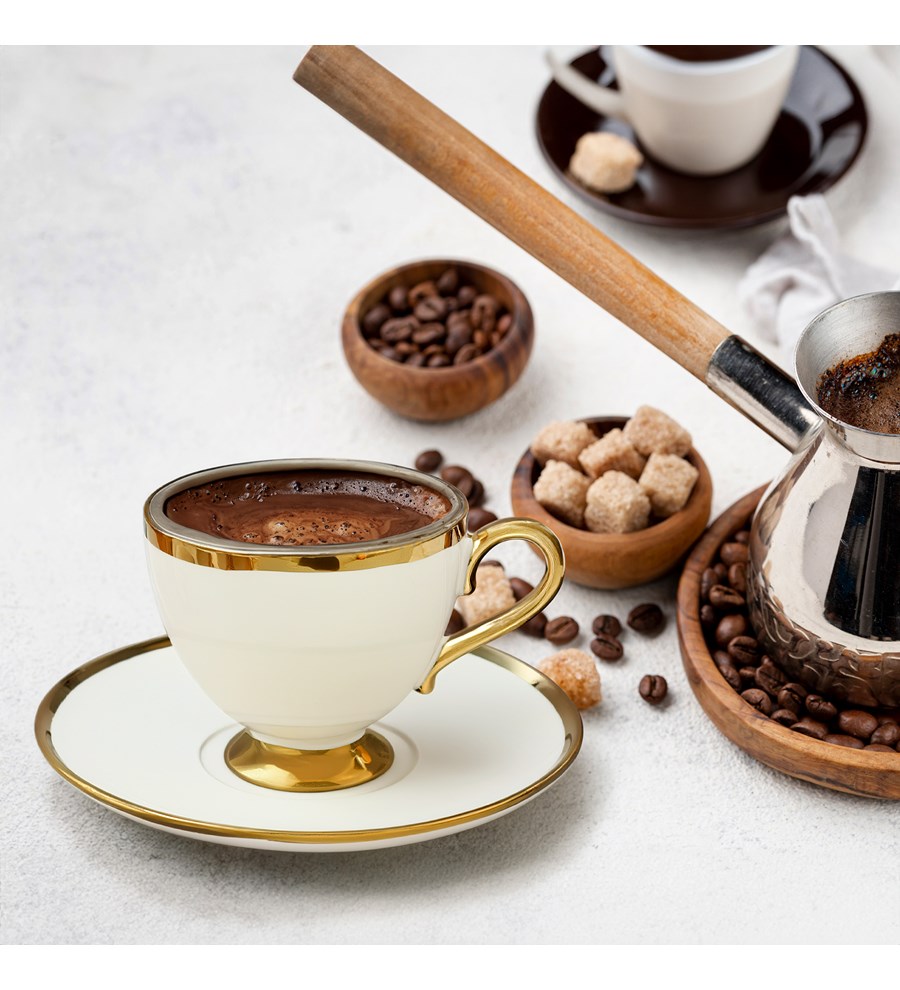 Porselen Fincan Atelier Rebul Selamlıque Kahve Melodi Çikolata Bayram Hediye Seti