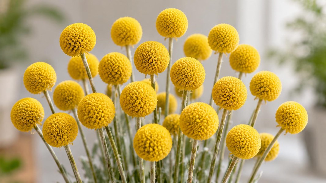 Gümüş Düğme (Craspedia, billy buttons)