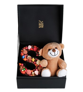 Peluşlu Çikolatalı Harf Kutu (Peluş ve Harf Seçenekli)