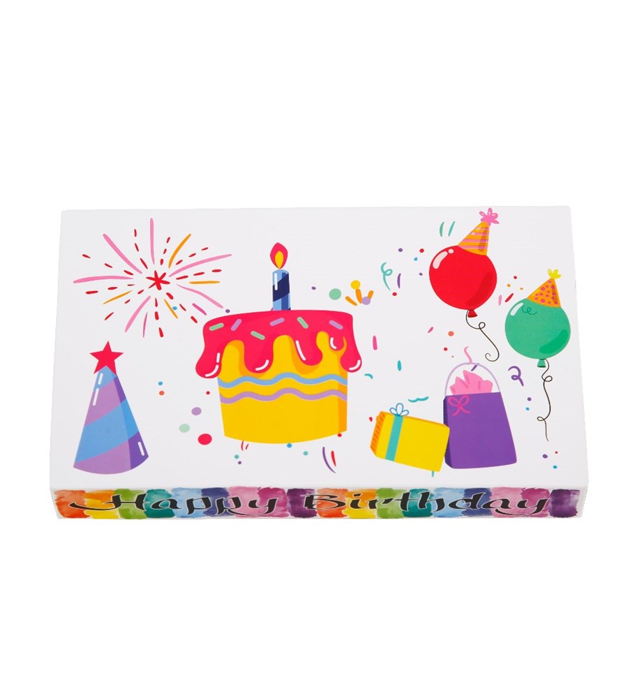 Colourful Happy Birthday Jelly Ve Çikolata Kutusu