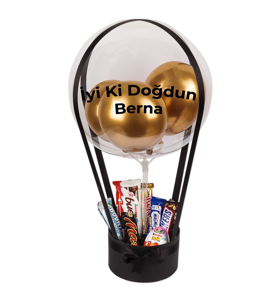 Balonlu Çikolata Siyah Kutu