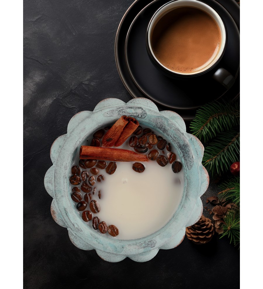 Doğal Soya Wax Sweet Candy Kahve Tarçınlı Dekoratif Mum