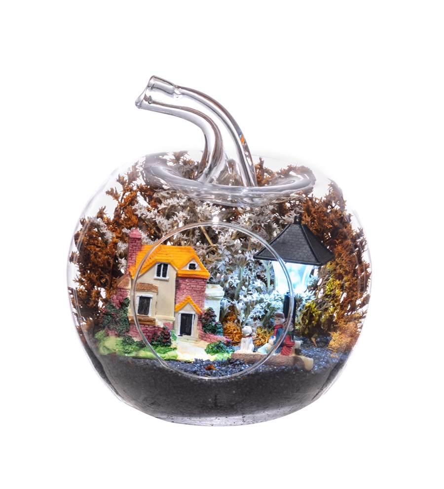 Teraryum Işıklı Düş Evi - Oranj