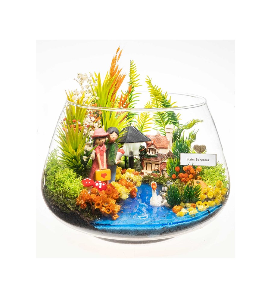 Kişiye Özel Terraryum Senin Bahçen (Işıklı)