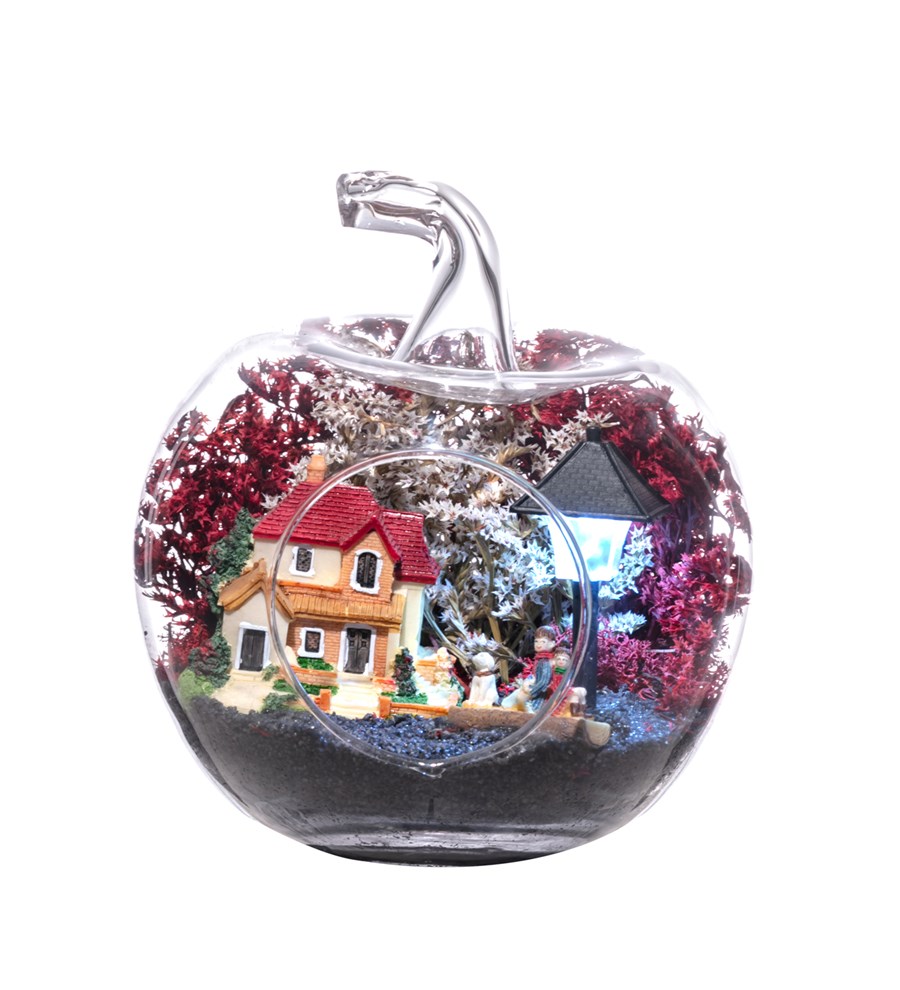 Teraryum Işıklı Düş Evi - Kırmızı