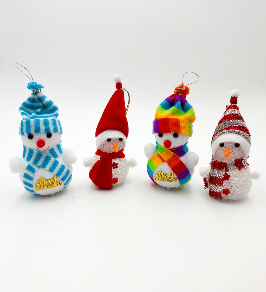 Mini Kasa İçerisinde Çam Ağacı  & Kardan Adam & Yılbaşı Çorabı Hediye Seti