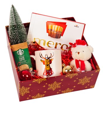 Lilyana Flowers - Yılbaşı Kare Hediye Kutusu