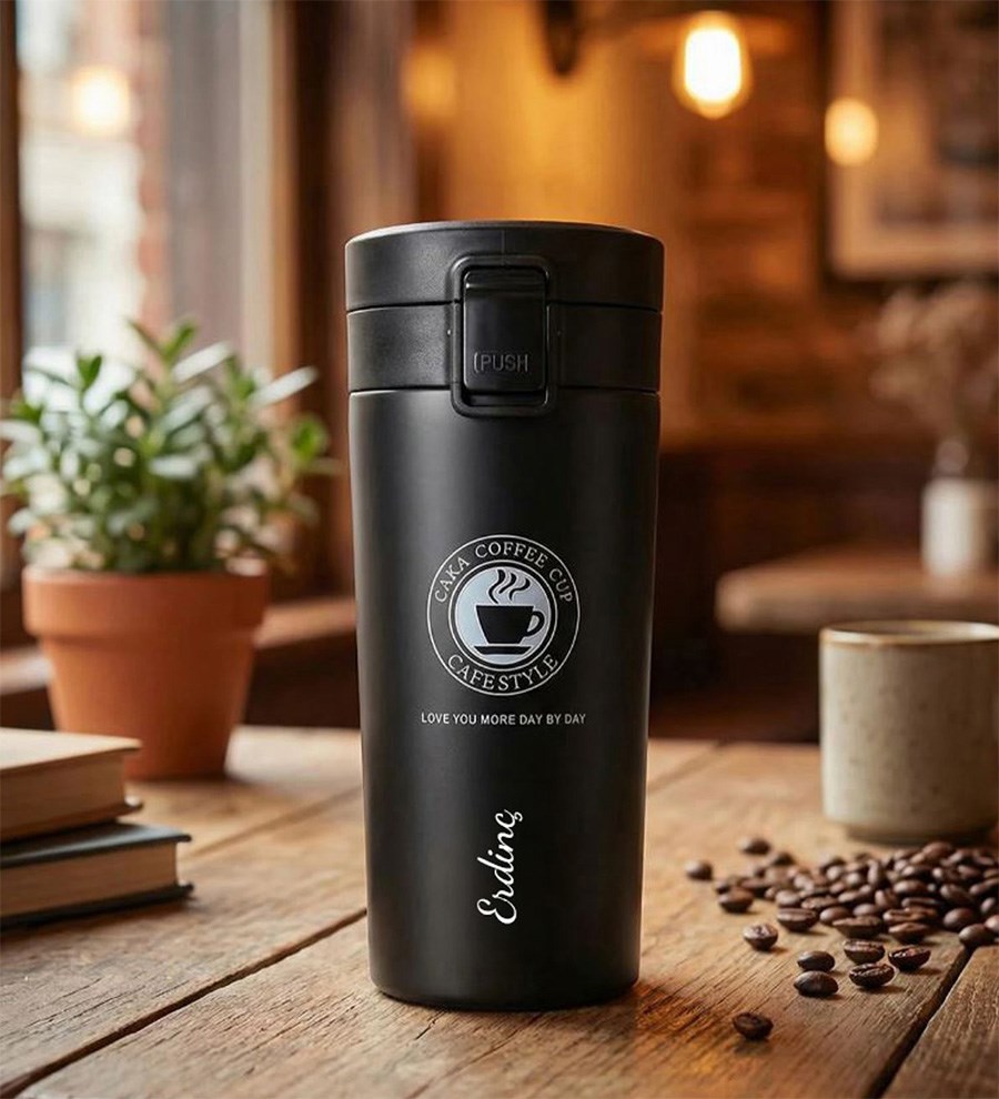 Kişiye Özel Termos French Press Fincan Filtre Kahve Hediye Seti