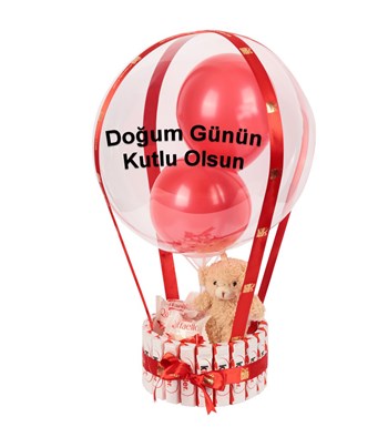 Kinder Kaplı Balonlu Peluşlu Raffaello Çikolata