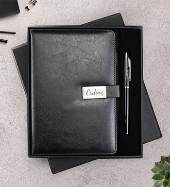 Kişiye Özel Stanley Termos Premium Kutulu Defter Kalem Seti