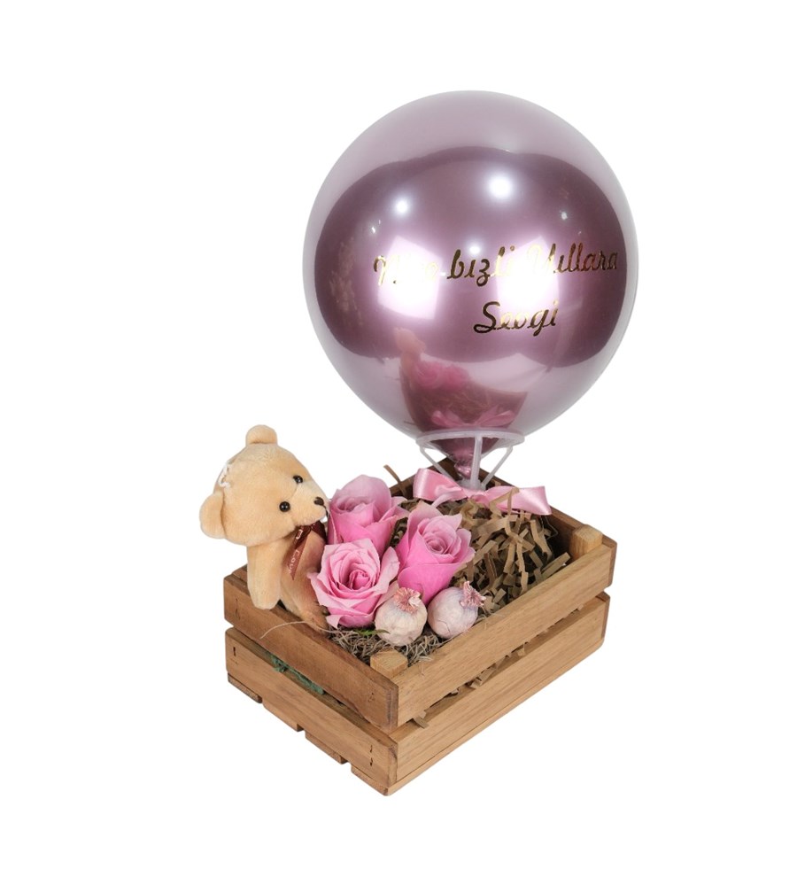 Pembe Gül Balon Kasası Kişiye Özel