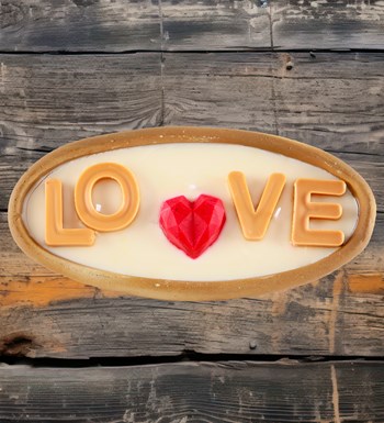Doğal Soya Wax Dekoratif Saksıda Love Kalpli Mum