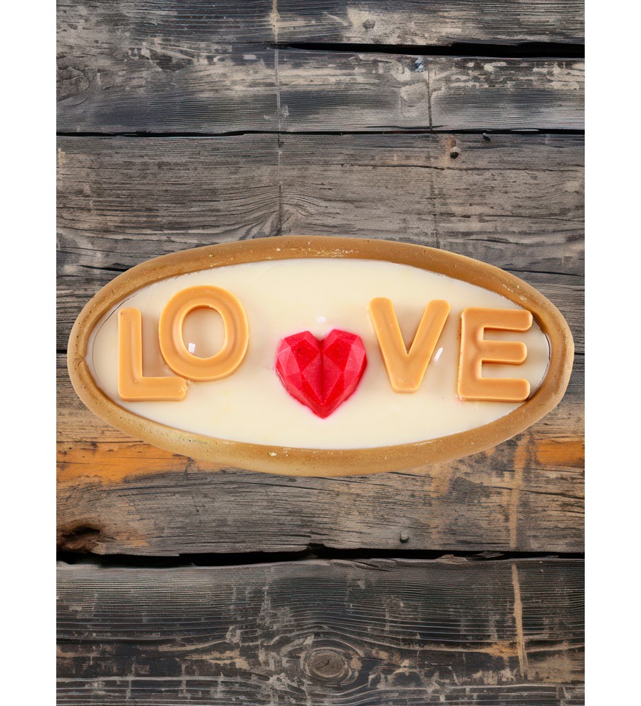 Doğal Soya Wax Dekoratif Saksıda Love Kalpli Mum