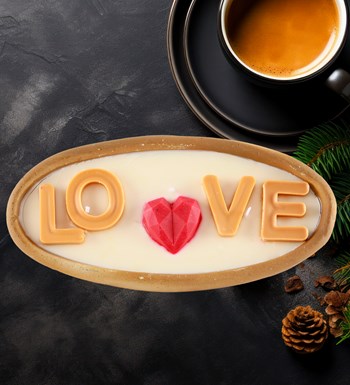 Doğal Soya Wax Dekoratif Saksıda Love Kalpli Mum