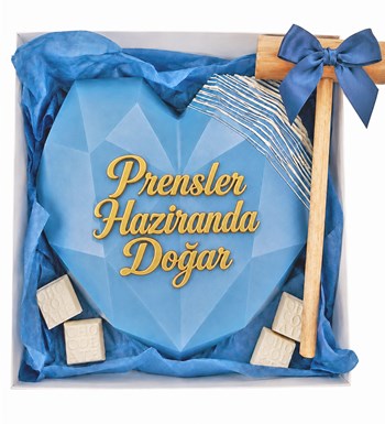Lilyana Flowers - Mavi Kalp Pinyata Çikolata Kutusu