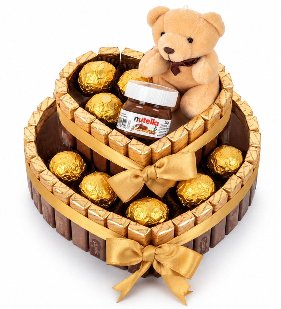 Merci Nutella ve Ayıcıklı Çift Katlı Çikolata