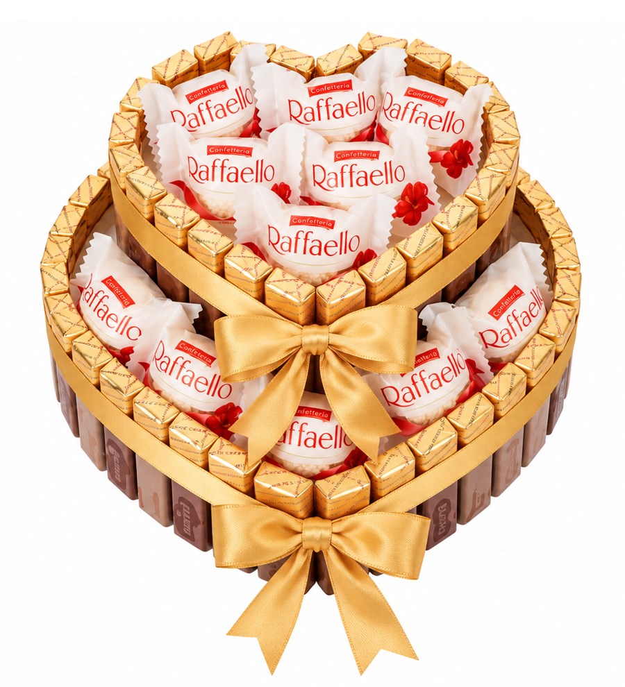Merci Raffaello Çift Katlı Kalp Çikolata