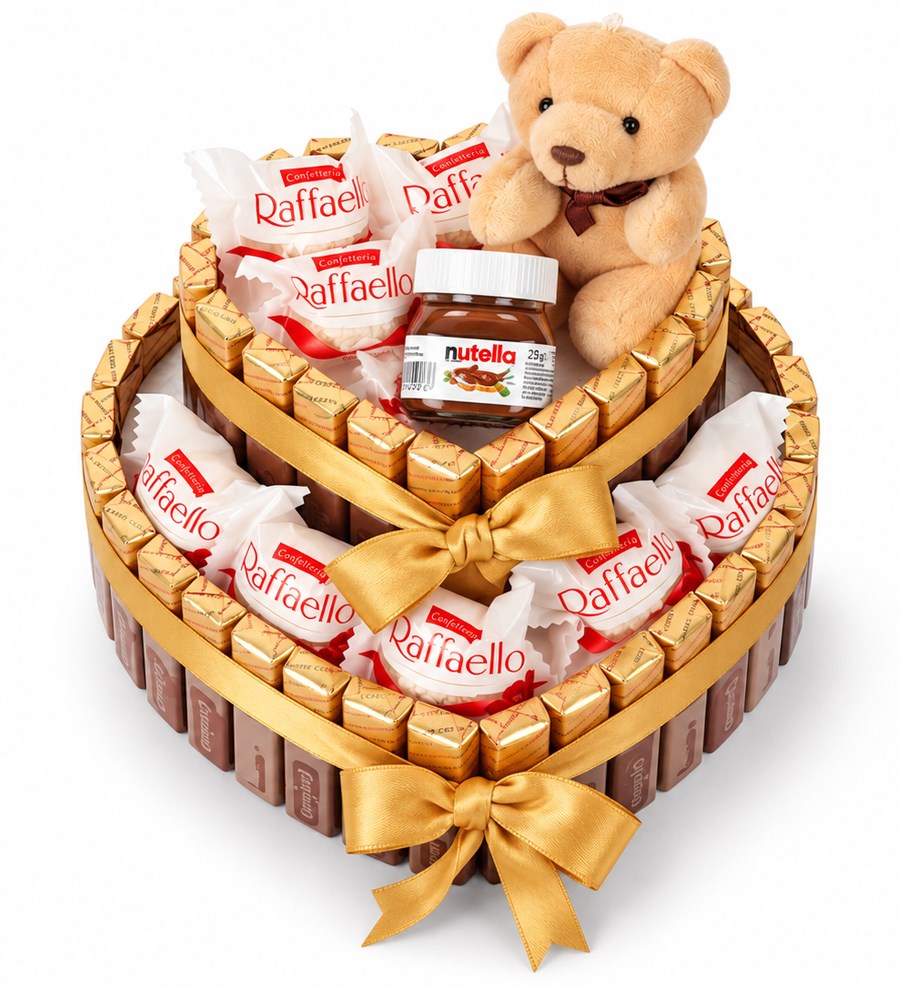 Merci Raffaello Nutella ve Ayıcıklı Çift Katlı Çikolata