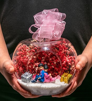 Teraryum Mutlu Yıllar Canım Arkadaşım -Pembe- Sırt Sırta Objeli