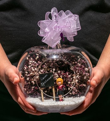Teraryum Canım Öğretmenim - Mor - Sarışın Bordo Elbiseli
