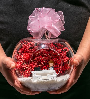 Teraryum Yeni İşinde Başarılar - Pembe - Sarışın Mavi Elbiseli