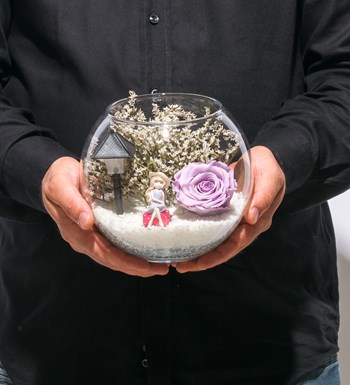 Teraryum Solmayan Gül Işıklı Tatlı Kız