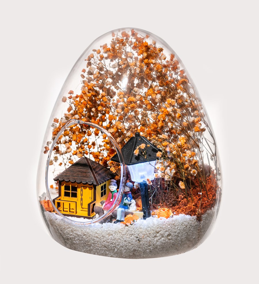 Teraryum Işıklı Oranj Aşk Bahçemiz